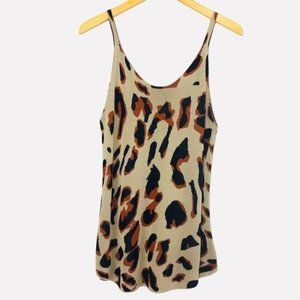 Leopard Print Spaghetti Strap Sweater Knit Tank